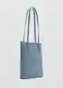 Bolso P Aries Azul Mujer Mango