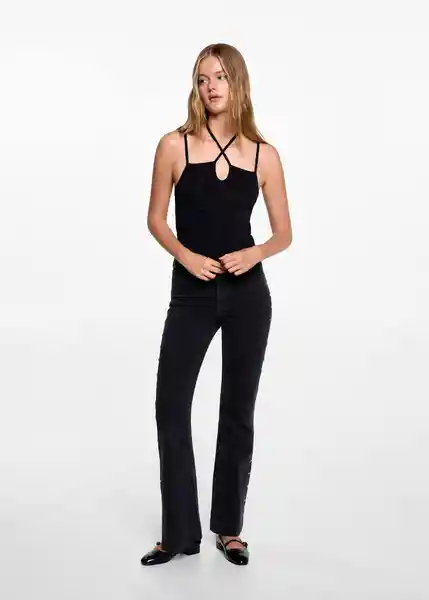 Top Sato Negro Talla 21 Teen Niñas Mango