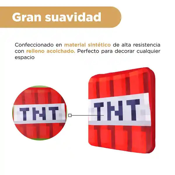 Cojín Para Asiento Cuadrada Tnt Serie Minecraft Rojo Miniso