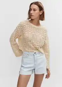 Short Mom80 Bleach Talla 36 Mujer Mango