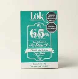 Lok  Barra Chocolate 65% Cacao Con Stevia