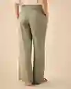 Pantalón Verde Velado Medio Talla 12 632G000 Esprit