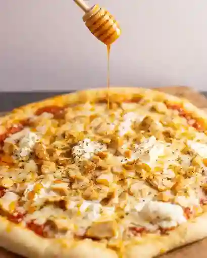 Pizza pollo miel mostaza