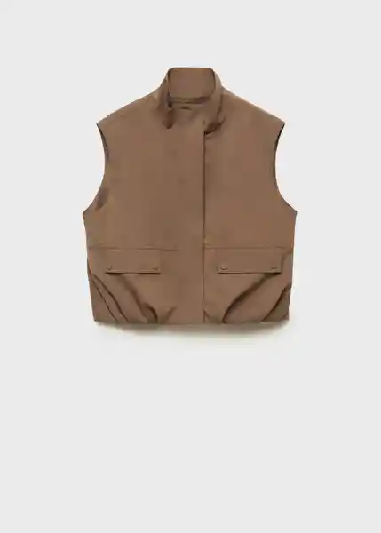 Chaleco Oliana Topo Talla M Mujer Mango