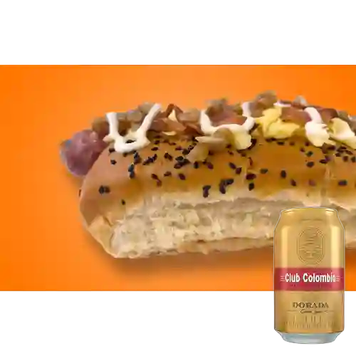 Combo Choridog + Club col. Dorada Lta 330ml