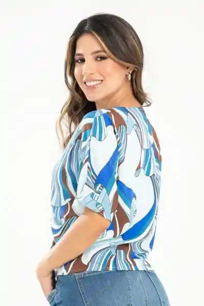 Blusa Asphen Color Azul Masmelo Talla XL Ragged