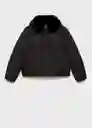 Abrigo Anorak Pingu Negro Talla L Mujer Mango