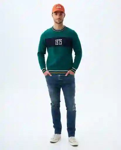 Buzo Hombre Verde Talla L 889f005 Americanino