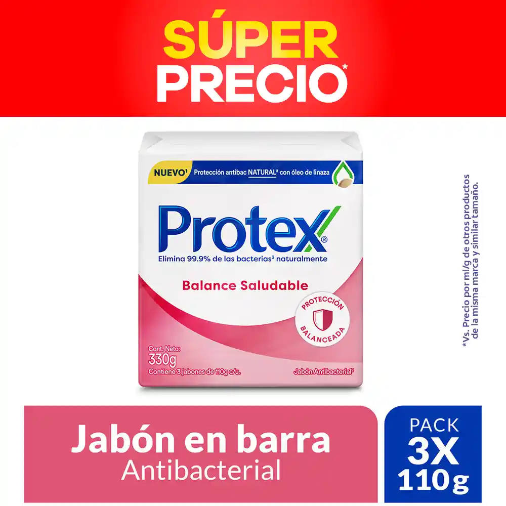 Protex Jabón Antibacterial Balance Saludable 110 g