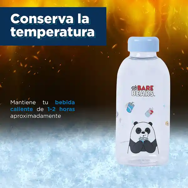 Botella de Vidrio Colección Osos Escandalosos Panda Miniso