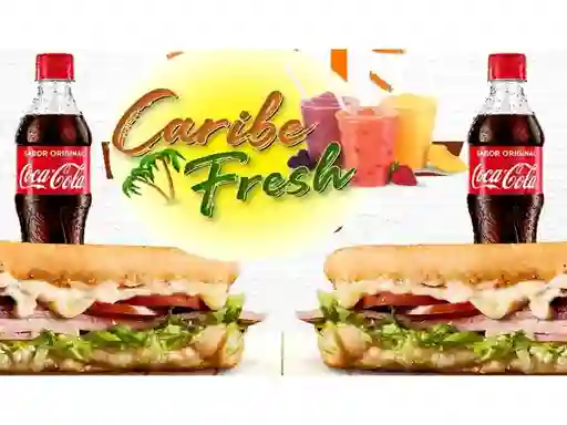 2 Sandwich Cubanos 2 Coca Cola 250 Ml.