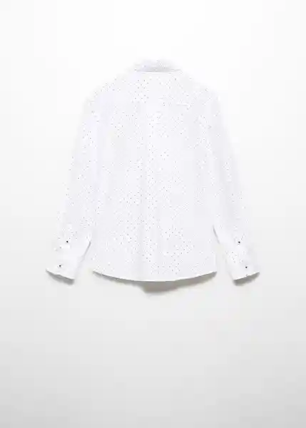 Camisa Camilo Blanco Talla 08 Niños Mango