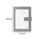 Agenda A5 Bolsillo y Broche 80 Hojas Serie Silver Gray Miniso