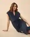 Vestido Azul Náutico Oscuro Talla M 491G011 Esprit