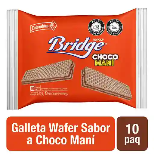 Bridge Galleta Wafer con Mantequilla de Maní y Chocolate 