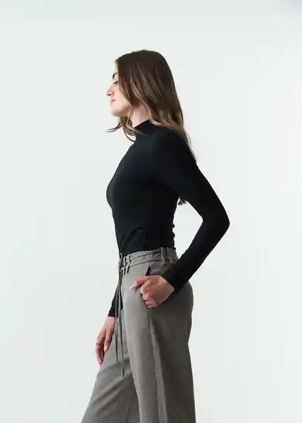 Camiseta Mujer Negro Puro Ultraoscuro Talla S 503G030 Naf Naf