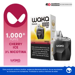 Waka Vapeador Mini Diamond Cherry Ice 3% 1000 Puff