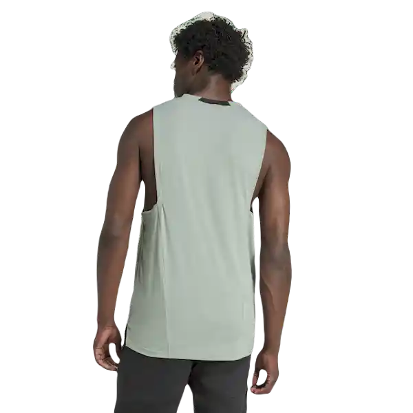 Adidas Camiseta Manga Sisa D4T 3S Tank de Hombre Verde Talla L