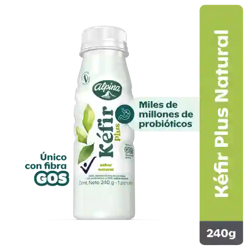 Kéfir Plus Alpina sabor natural 240g
