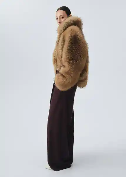 Pantalón Mulhouse Granate Talla 36 Mujer Mango