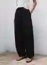 Pantalón Julia Negro Talla 44 Mujer Mango