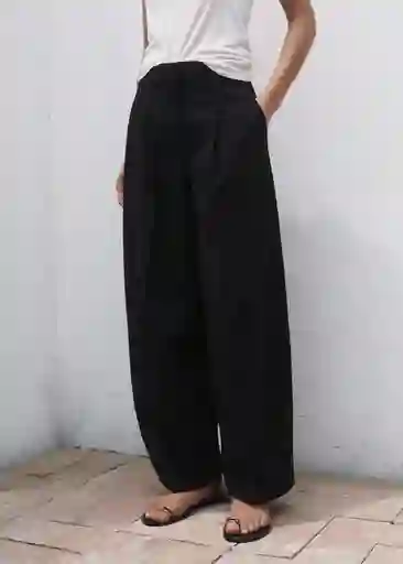 Pantalón Julia Negro Talla 44 Mujer Mango