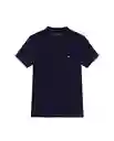 Camiseta Básica Cuello U Azul Dark Ultraoscuro L Chevignon