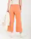 Pantalón Tipo Jogger De Bota Ancha Naranja Medio Talla S Mujer Naf Naf