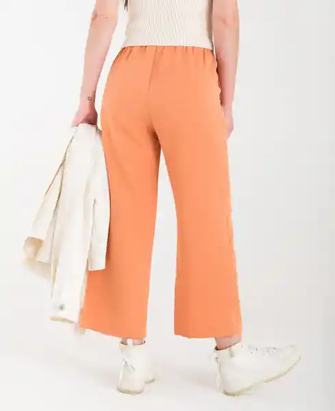 Pantalón Tipo Jogger De Bota Ancha Naranja Medio Talla S Mujer Naf Naf