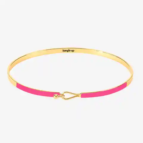 Bangle up Pulsera Lily Dorado Fucsia