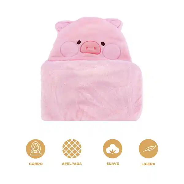Cobija Con Capucha Serie Lulu The Piggy Miniso