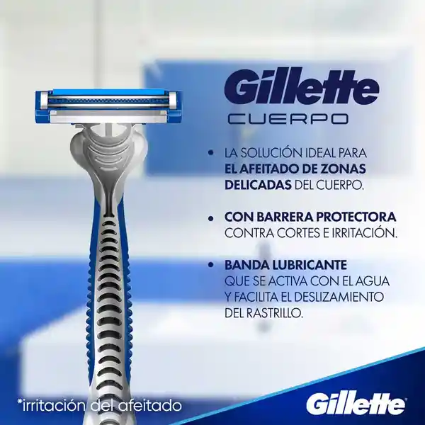 GILLETTE Cuerpo Cuchilla de Afeitar Máquina de Afeitar Corporal Desechable Zona Intima Depilación Corporal Masculina 4 uds