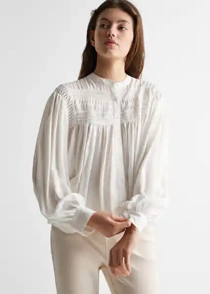 Blusa Belén Off White Talla 22 Mango Girl Mango