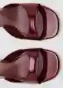 Sandalias Lidia Burdeos Talla 38 Mujer Mango