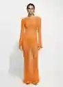 Vestido Sea Naranja Talla S Mujer Mango