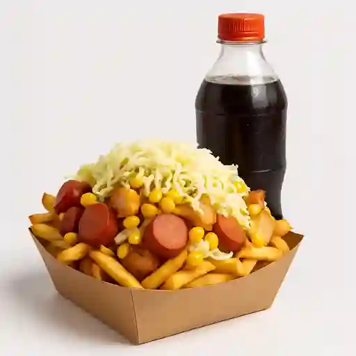 Salchipapa Superpollo + Gaseosa