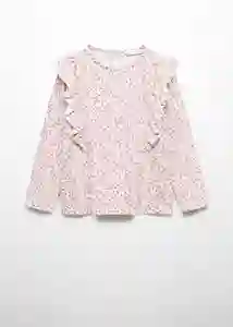 Camiseta Linda Rosa Light Talla 10 Niña Mango