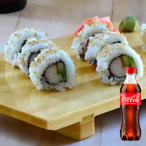 California Roll (6 Bocados) + Cocacola Org 400ml