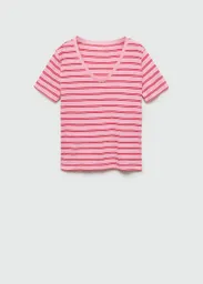 Camiseta Chalapi Rosa Talla XS Mujer Mango