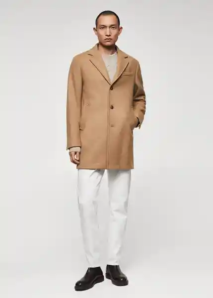 Abrigo Hake Camel Talla XS Hombre Mango