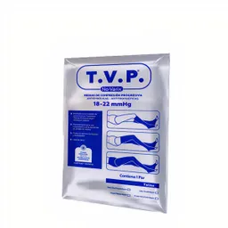 Tvp Rodill No-Varix Media Antiembólica A Unisex 18 Mm/Hg White M