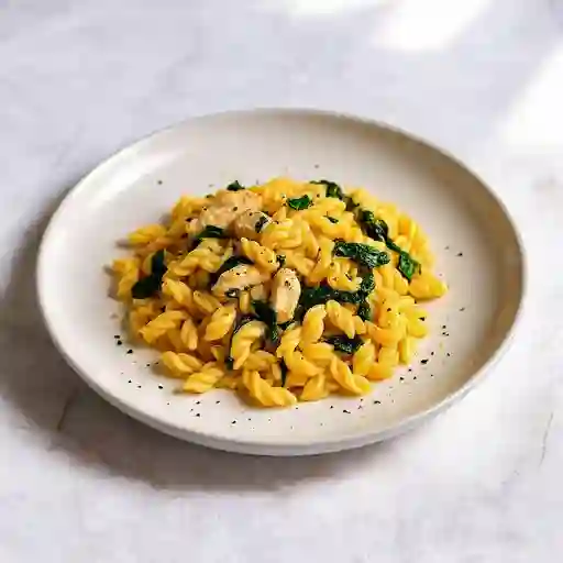 Orzo Pollo Y Espinacas