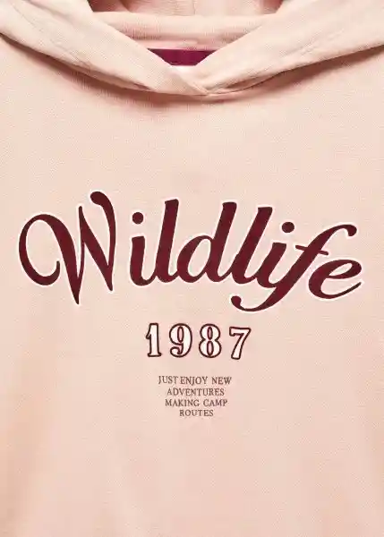 Sudadera Wildlife Rosa Talla 06 Niña Mango