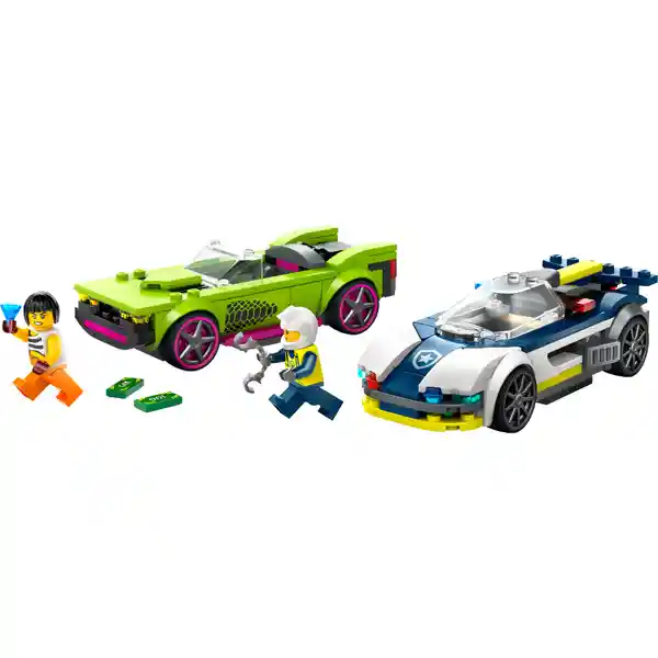 Set de Construcción Coche de Policía y Potente Deportivo Lego