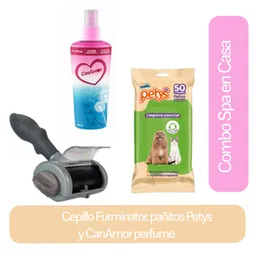 Combo Cepillo Furminator + Pañitos Petys + Canamor Perfume