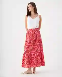 Falda Rojo Riesgoso Oscuro Talla M 649F002 Esprit