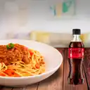 Spaghetti Bolognesa + Coca-cola