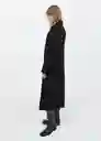 Abrigo Silence Negro Talla M Mujer Mango