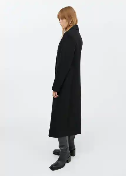 Abrigo Silence Negro Talla M Mujer Mango