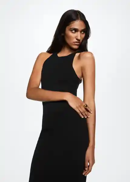 Vestido Sprio2 Negro Talla 28 Mujer Mango